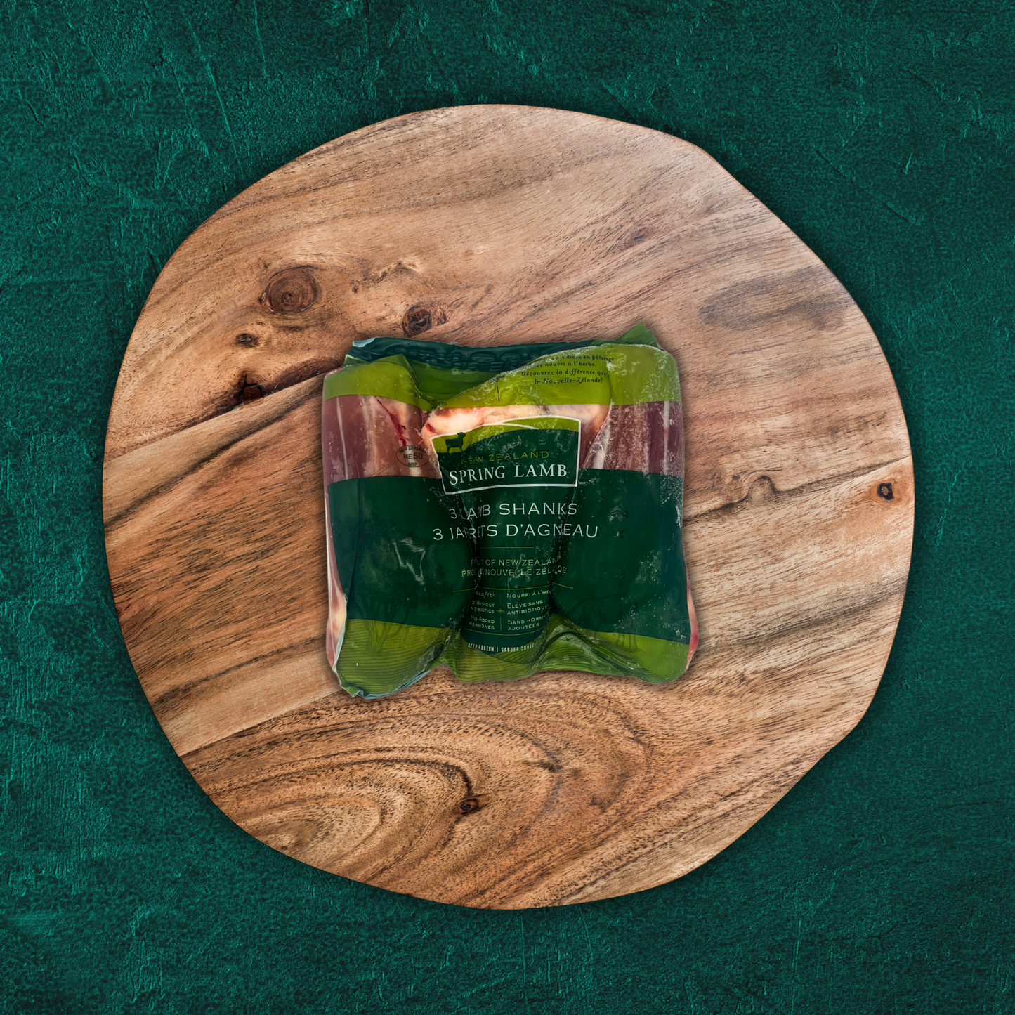 Halal Lamb Shank, Sold By Package, 3 pieces , Avg Wight: 2.25 Lb