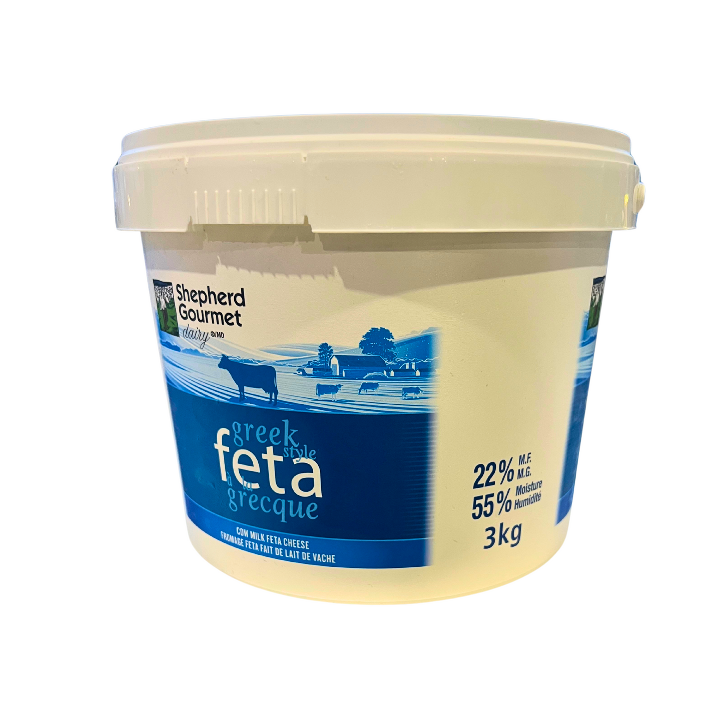 shepherd gourmet: Feta Greek Style, 22%M.F 55%Moisture, 3 Kg