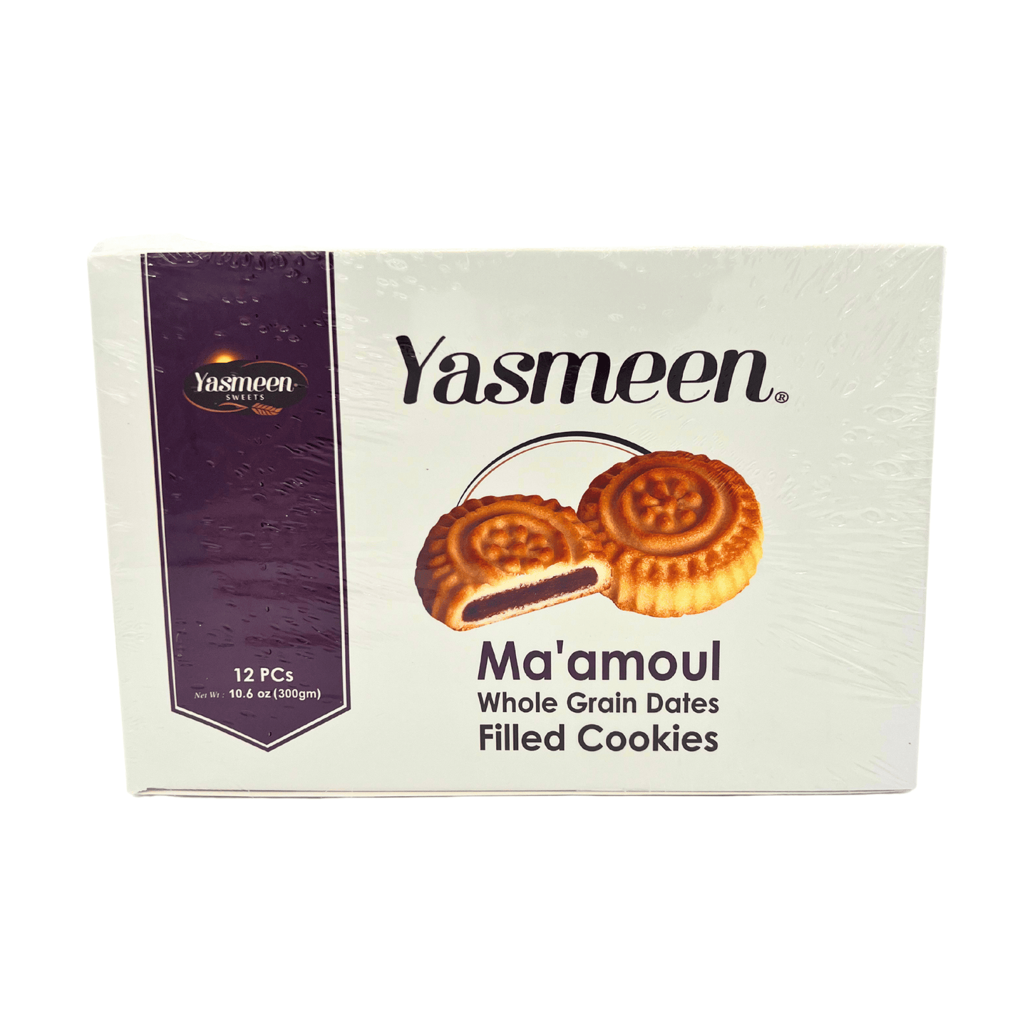 Yasmeen: Maamoul, Whole Grain Dates Filled Cookies, 12 Pcs