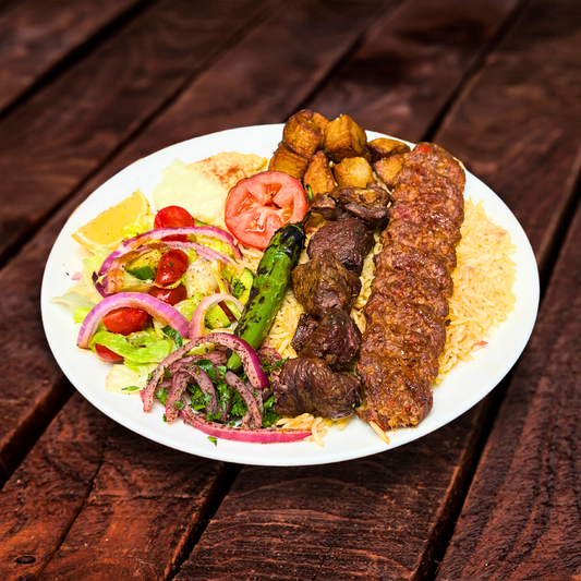 Mix BBQ, Kebab and Lamb  Sticks plate