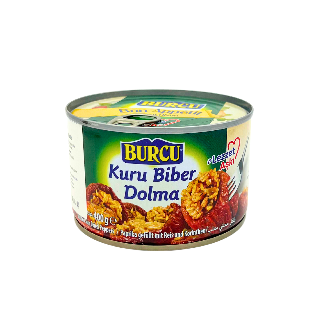 Burcu: Stuffed Sun Dried Peppers, 400g  فلفل محشى معلب