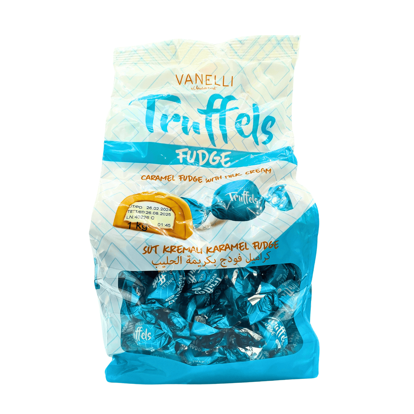 Vanelli: Truffels, Caramel Fudge With Milk Cream, 1 Kg