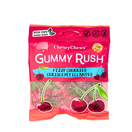 Cheery Chews: Gummy Rush, Fizzy Cherries, 90 g