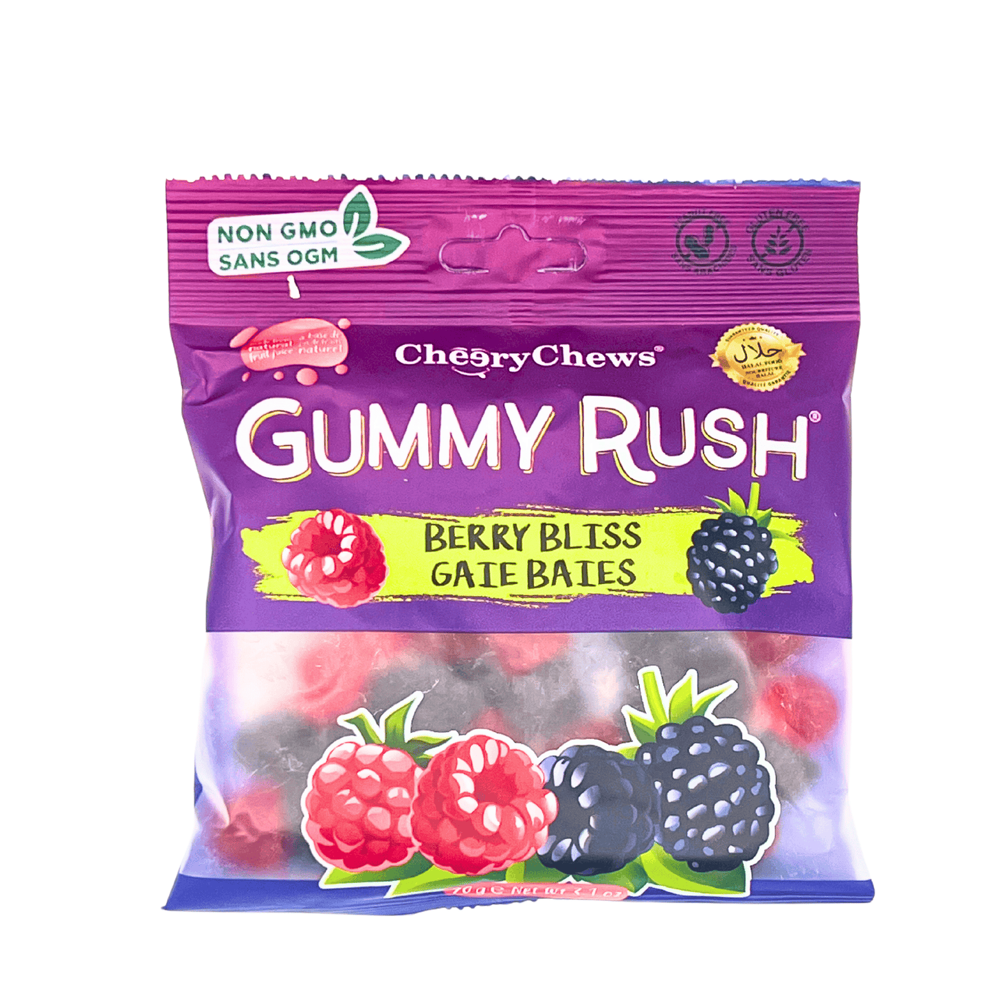 Cheery Chews: Gummy Rush, Berry Bliss, 90 g